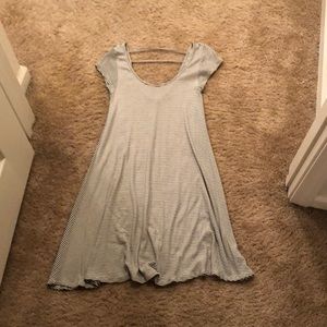 Black and white stripe dress